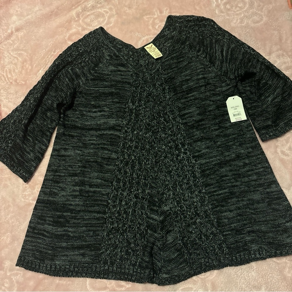 Faded Glory Charcoal Knit Sweater